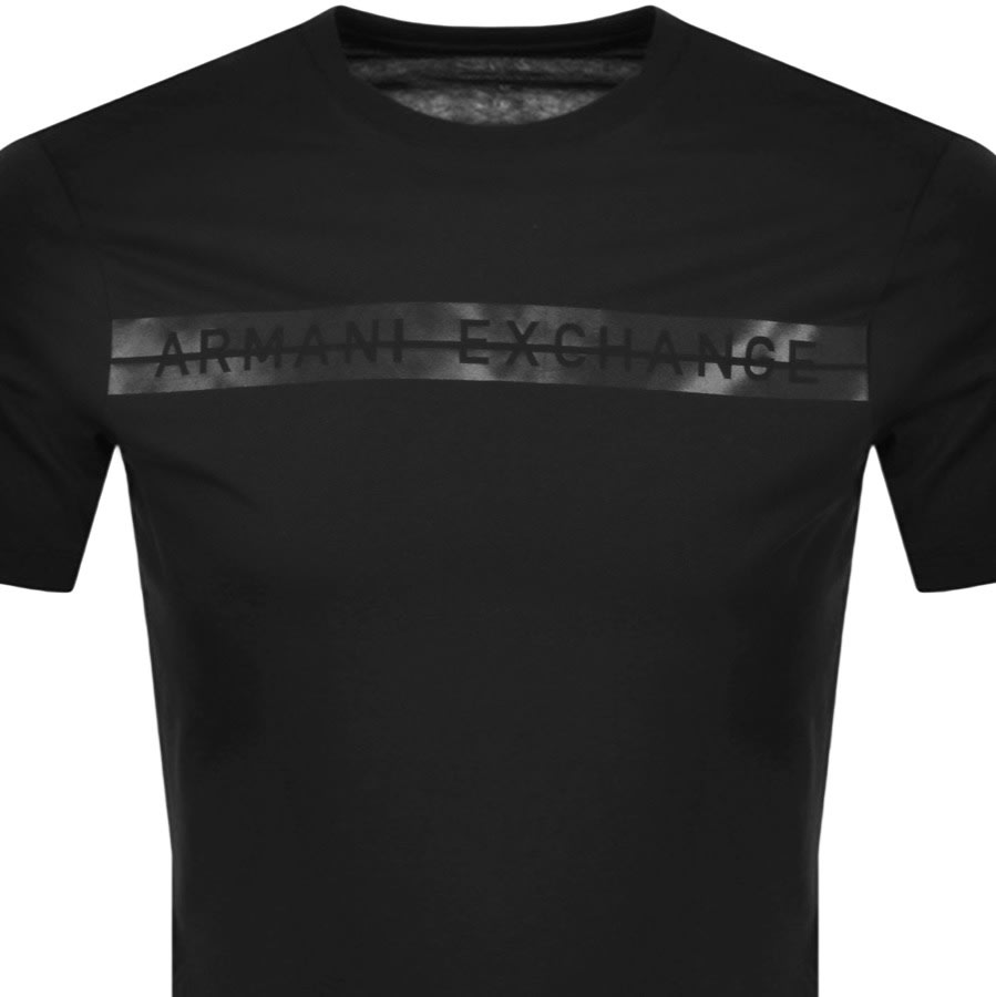 Alternative Image for ProductArmani Exchange Crew Neck Logo T Shirt Black2